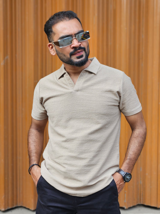 Cream Collar Tshirt