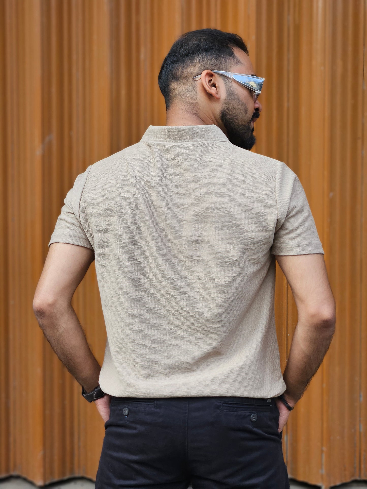 Cream Collar Tshirt
