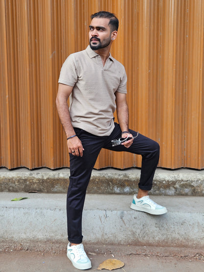 Cream Collar Tshirt