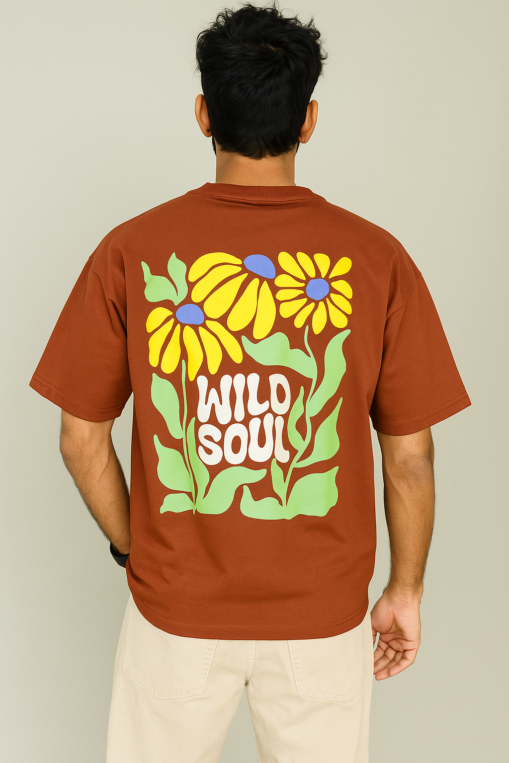 Brown Wild Soul Oversized Tshirt