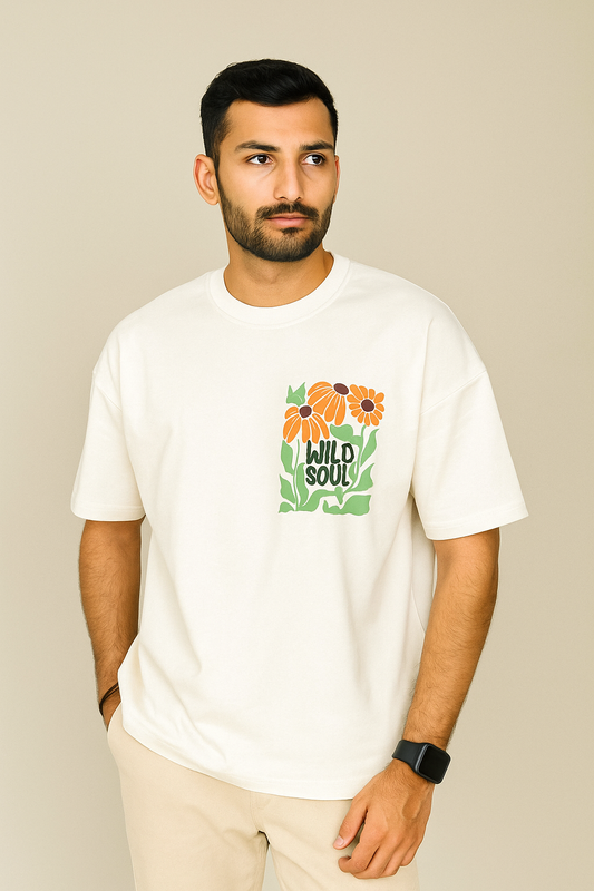 White Wild Soul Oversized Tshirt