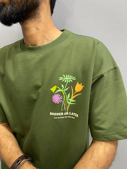 Green Time Will Tell Oversized Tshirt