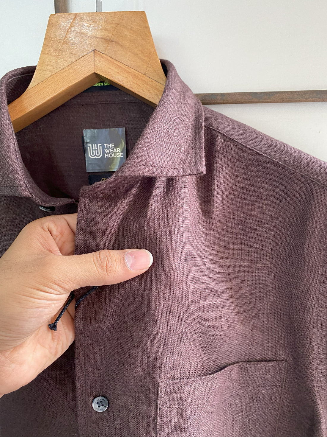 COFFEE LINEN SHIRT 60'S LEE