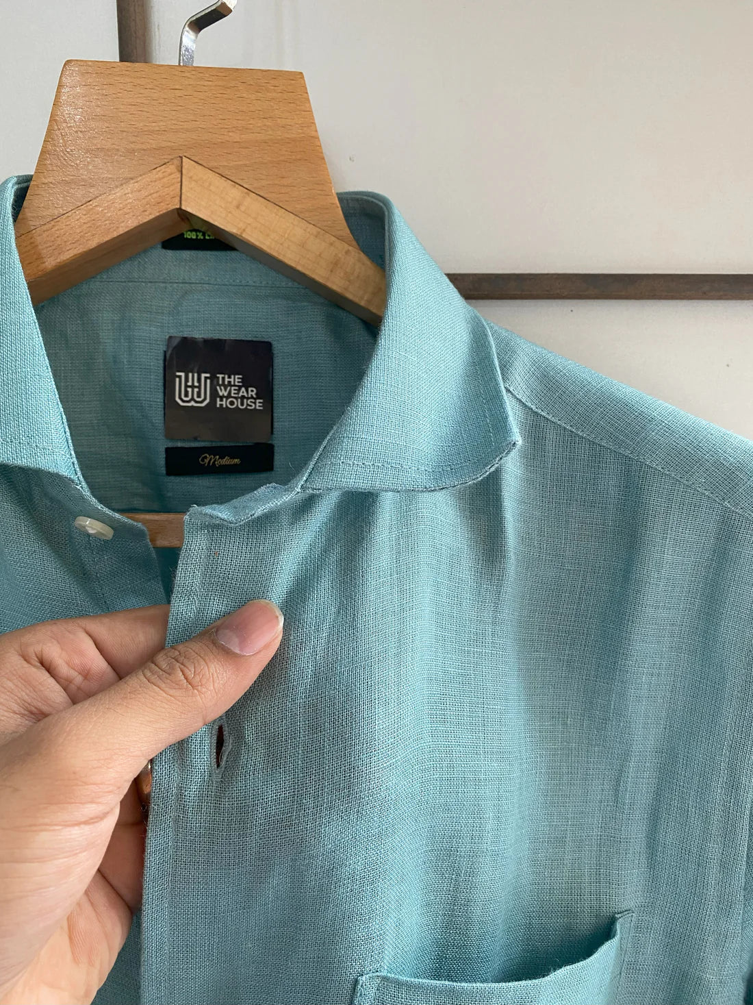 PURE MINT GREEN LINEN SHIRT 60'S LEE