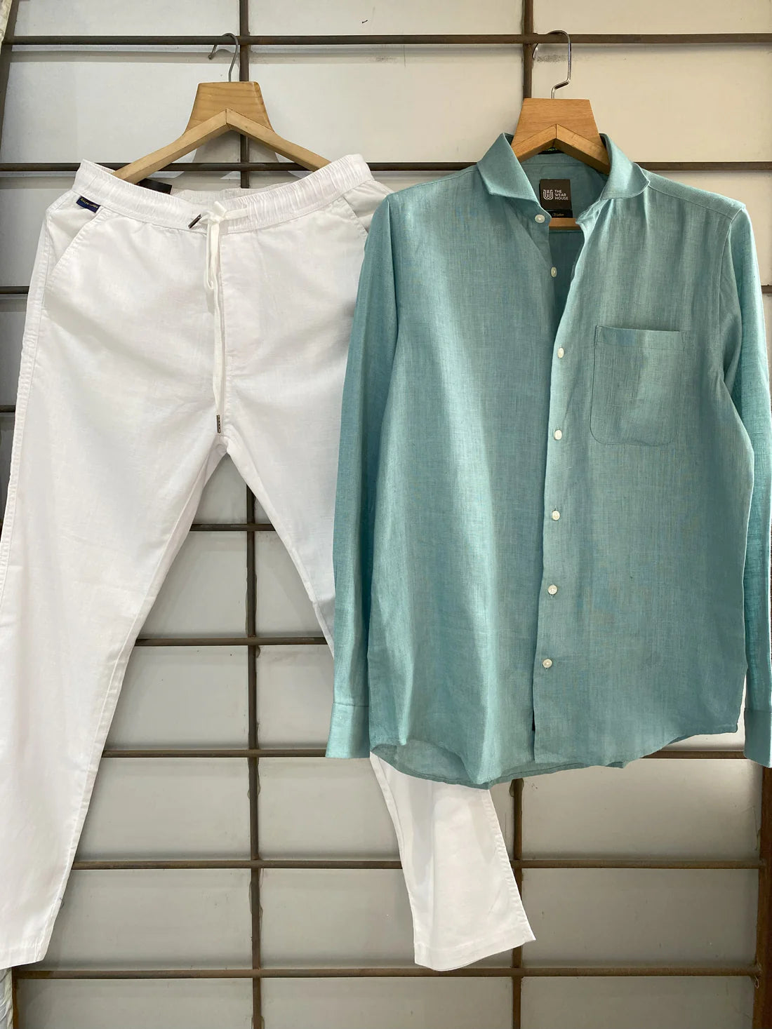 PURE MINT GREEN LINEN SHIRT 60'S LEE