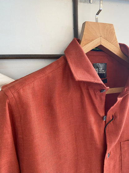 PURE RUST LINEN SHIRT 60'S LEE