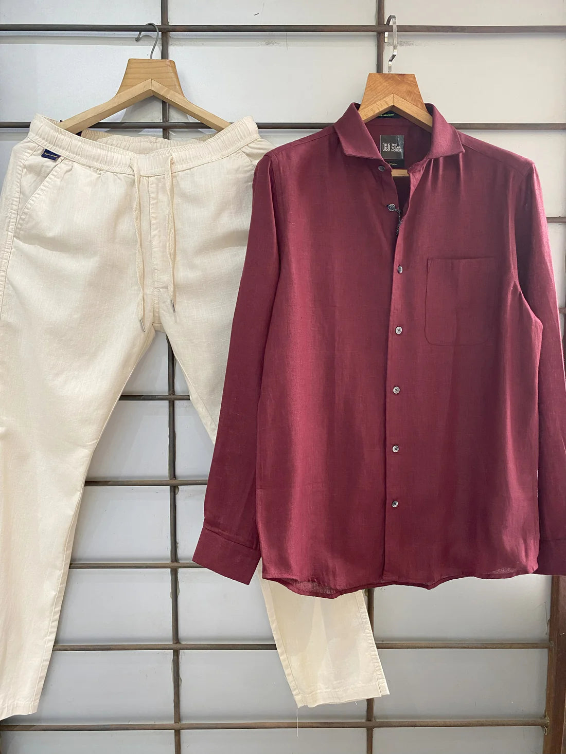 PURE MAROON LINEN SHIRT 60'S LEE