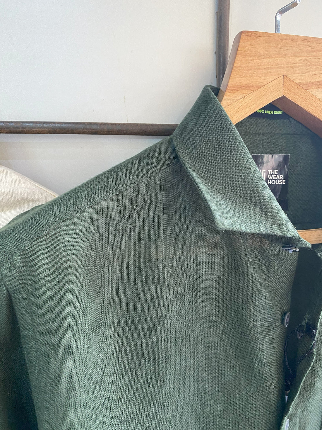 PURE OLIVE LINEN SHIRT 60'S LEE