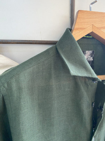 PURE OLIVE LINEN SHIRT 60'S LEE