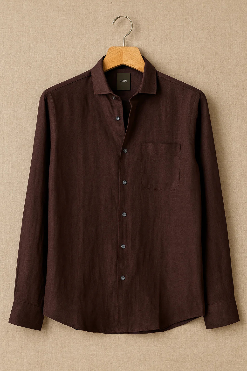 COFFEE LINEN SHIRT 60'S LEE