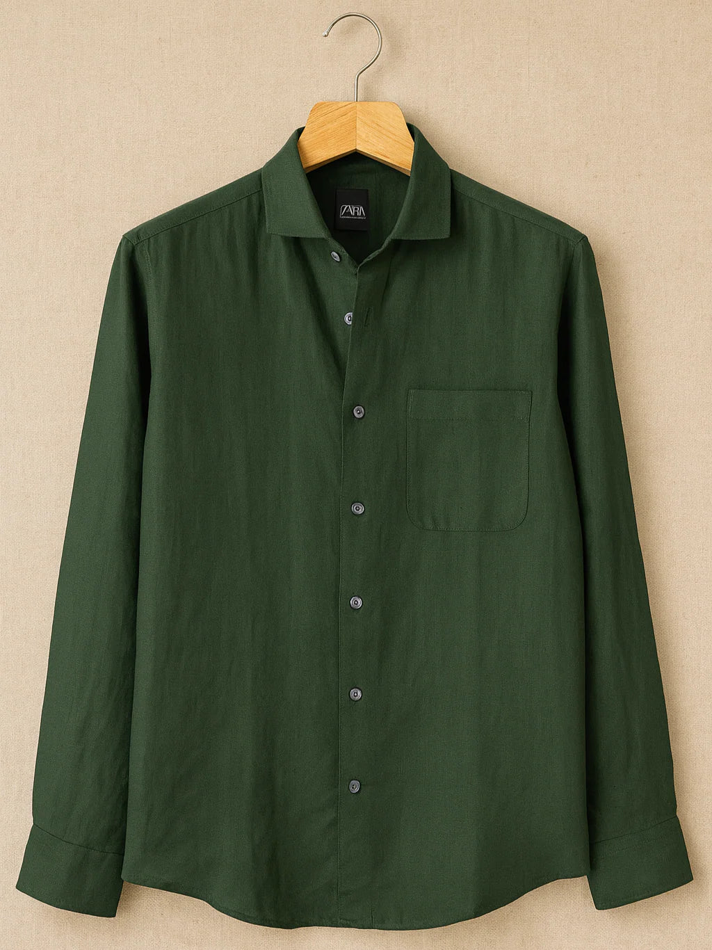 PURE OLIVE LINEN SHIRT 60'S LEE