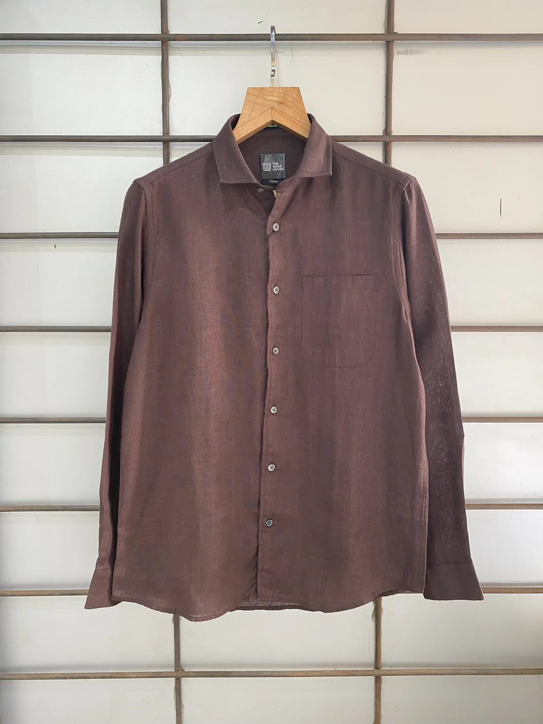 COFFEE LINEN SHIRT 60'S LEE