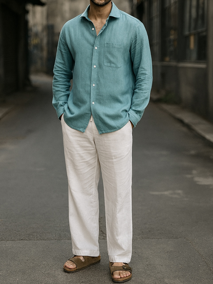 PURE LINEN SHIRT 60'S LEE