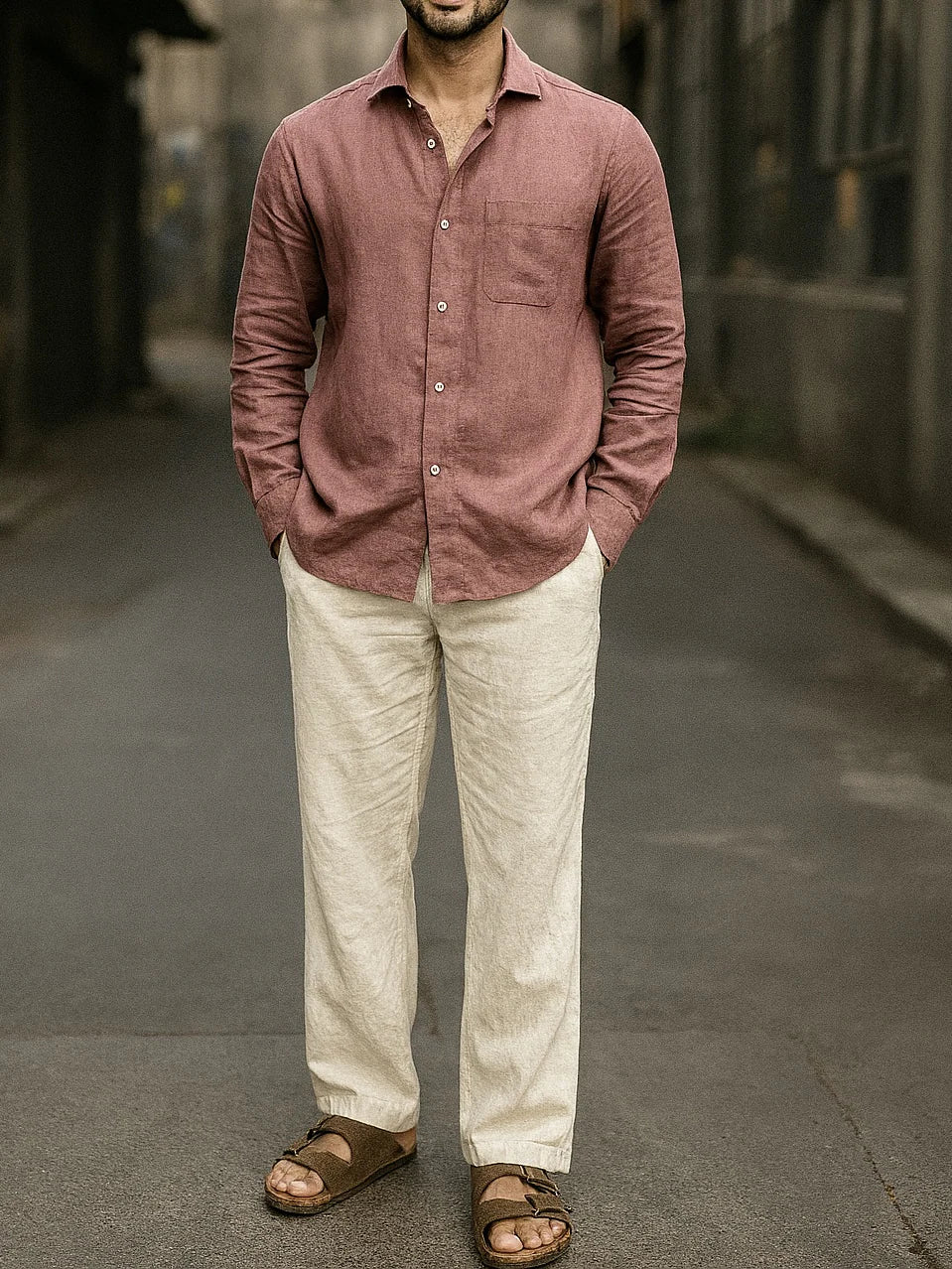 PURE PEACH LINEN SHIRT 60'S LEE