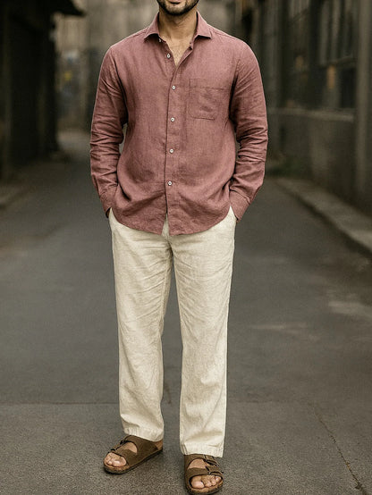 PURE PEACH LINEN SHIRT 60'S LEE