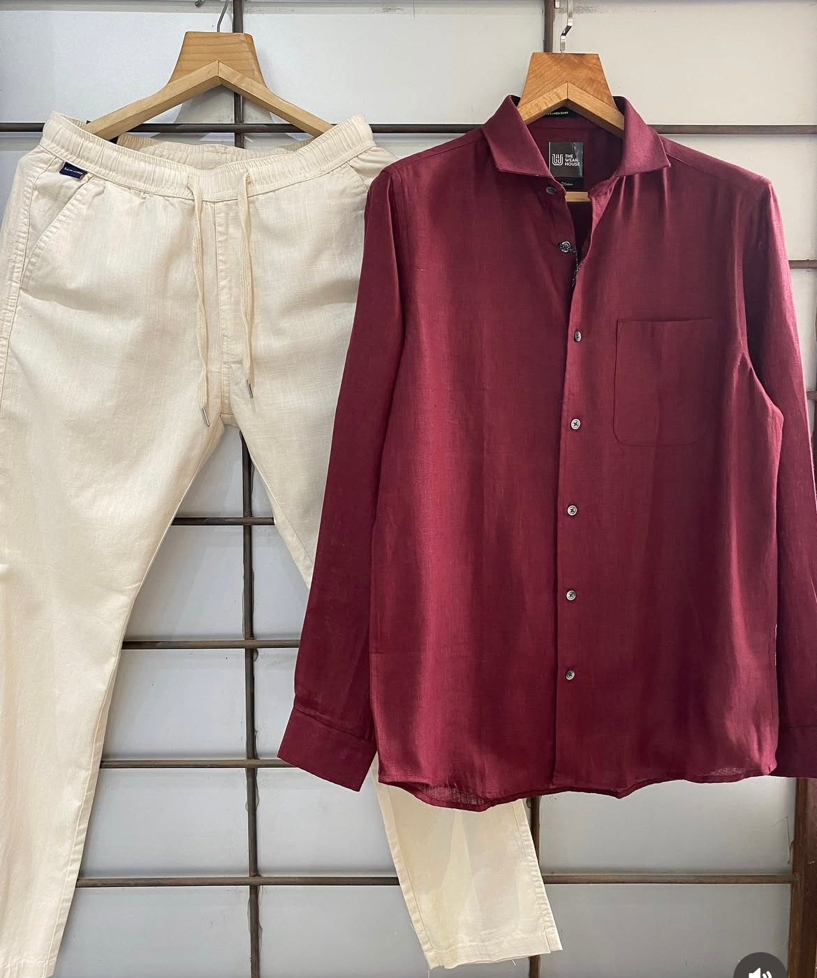Best Selling Linen Pair - Maroon