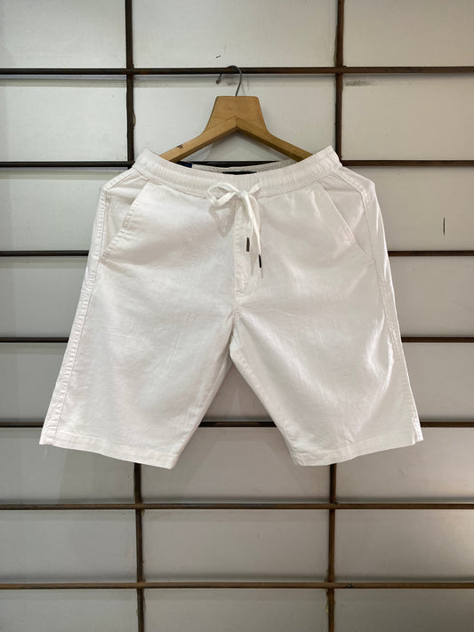 Linen shorts- White