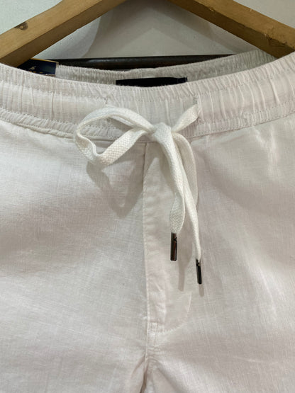 Linen shorts- White