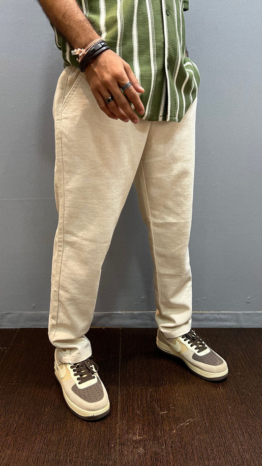 Beige Linen Pants