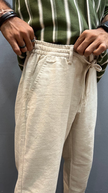 Beige Linen Pants