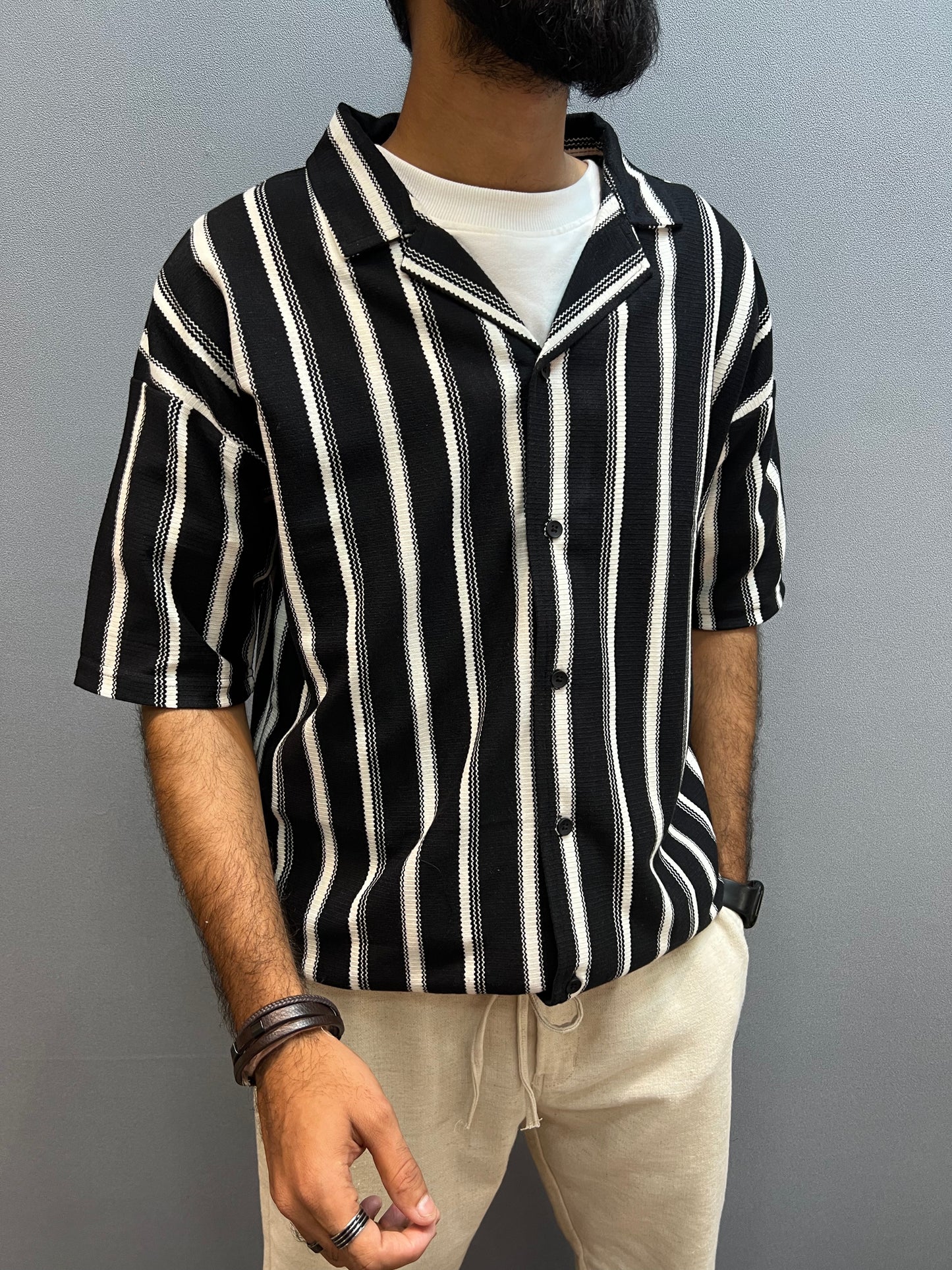 Black Half Tshirt