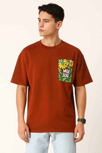Brown Wild Soul Oversized Tshirt