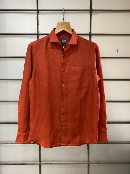 PURE RUST LINEN SHIRT 60'S LEE