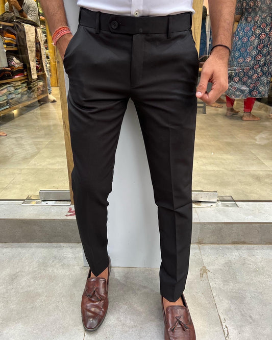 Black smart formal trousers