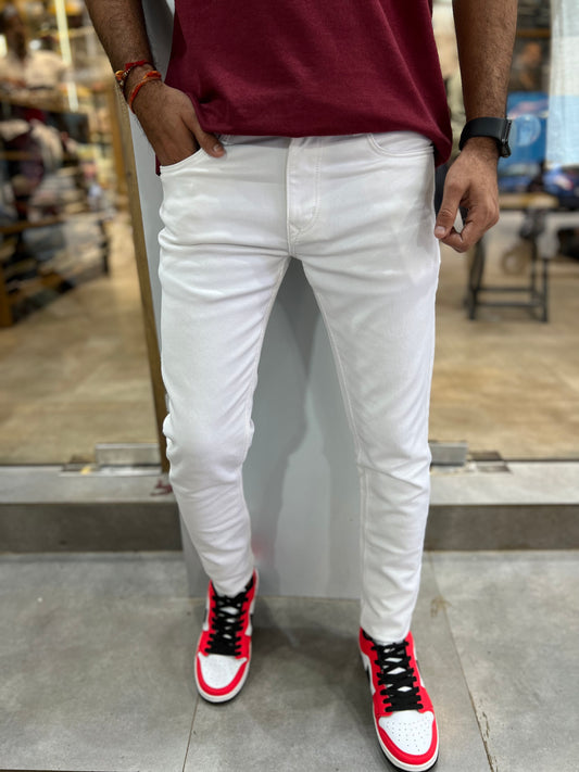 Winning in White denim